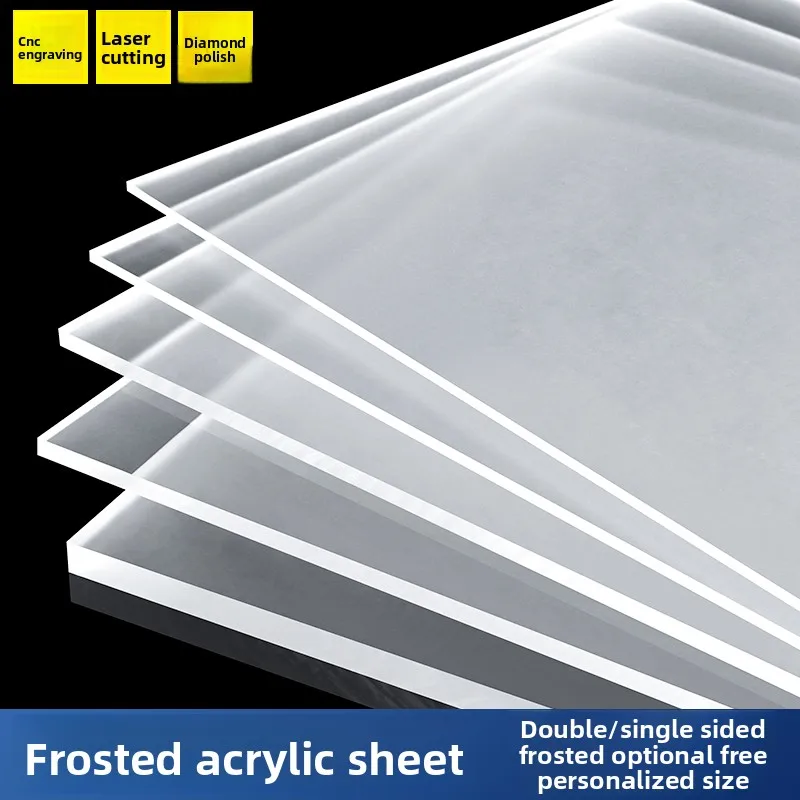 Frosted Acrylic Sheet Translucent Partition Plexiglass Light Transmitting Panel Double Sided Matte Light Box Sheet Custom