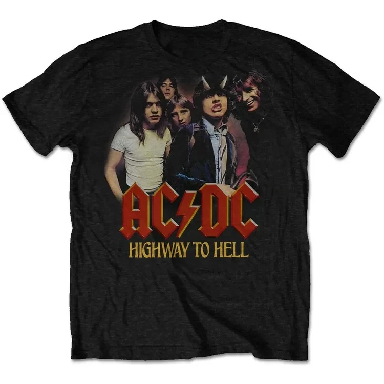 

ACDC Graphic Printing Summer Luxury Brand Pure Cotton Men's and Women's T-shirt Short-sleeved Street Fashion Clothing