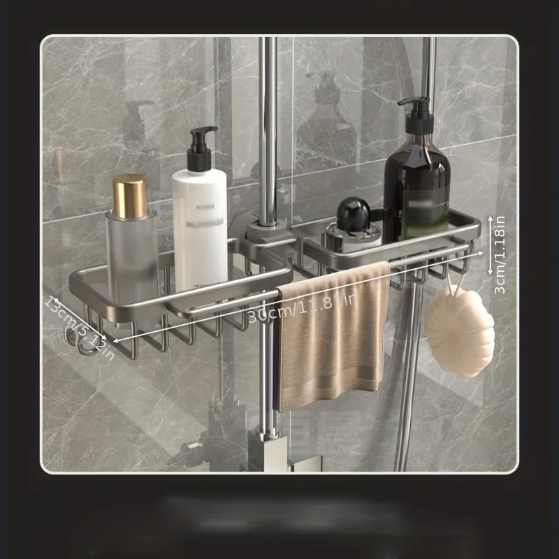 1pcs Bathroom Storage Rack Shower Head Storage Basket Shower Head Storage Rack Suitable for Bathroom Shower Head Kitchen Fauce