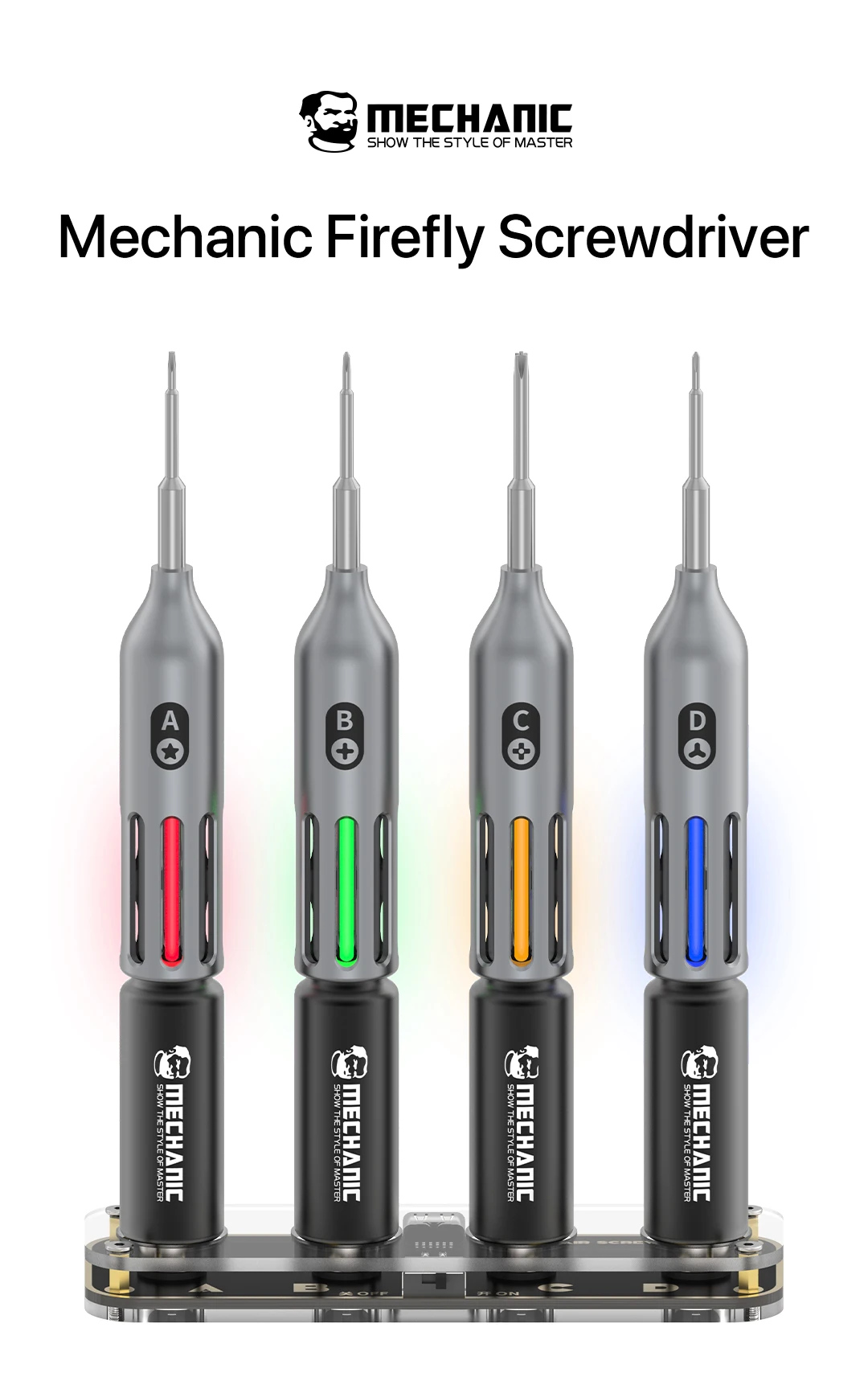 MECHANIC Firefly Screwdriver Set - Multi-functional Screwdriver Set for Computer, Mobile Phone, and Glasses Repair Tools