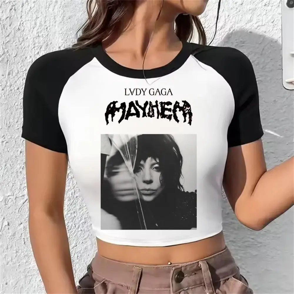 Lady Gaga Mayhem crop top Grunge y2k 2000s Aesthetic corset Fairy gyaru girls tees