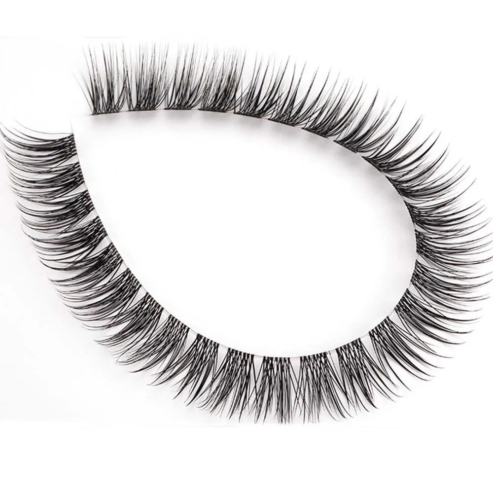 Hand Made Eyelash Extension Segmented Lashes Dramatic Lash Bundles Soft Ribbon Strip Eyelashes Makeup transparent terrier Lashes