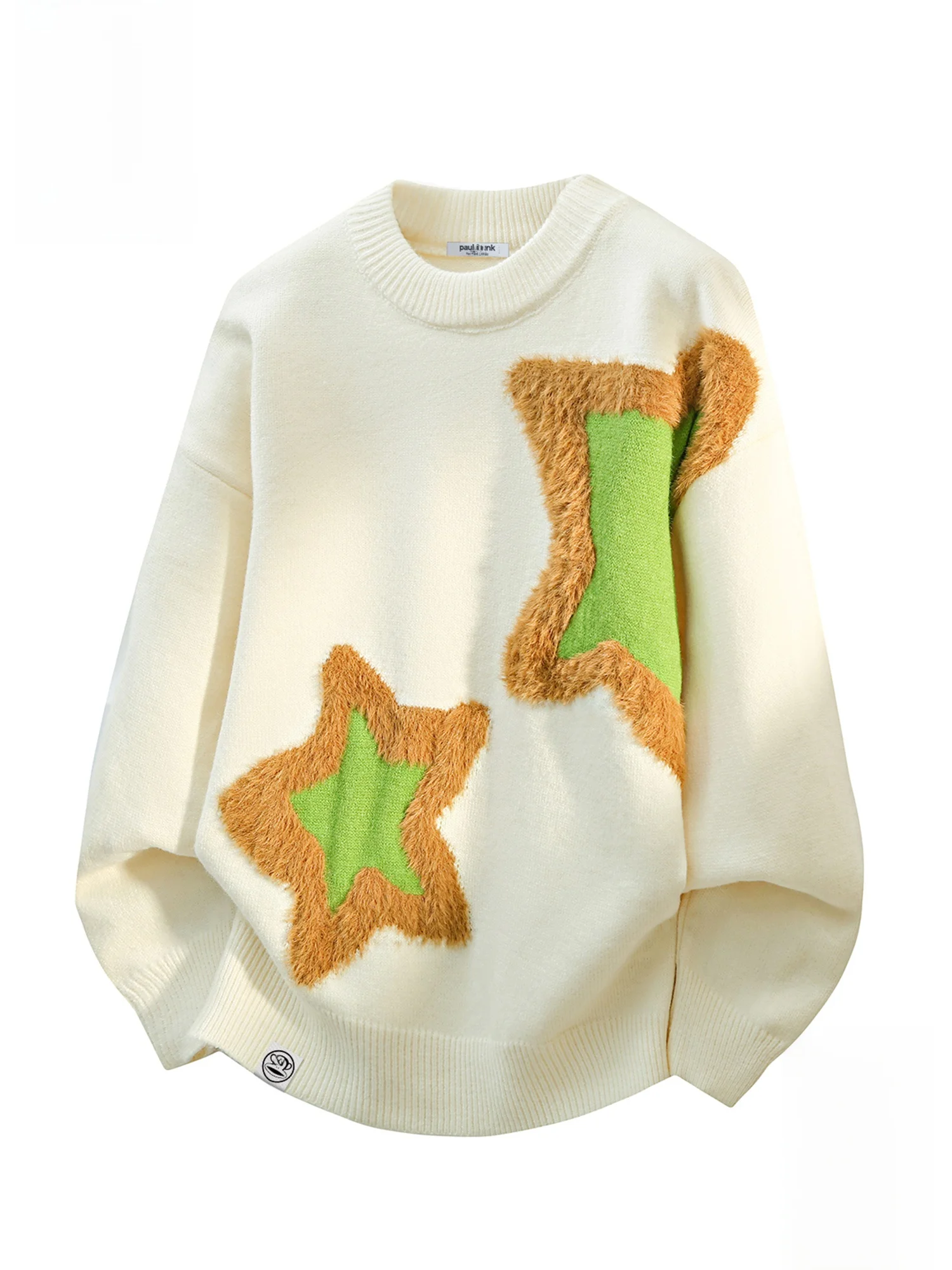 

PaulFrank round Ne Knitwear Men's Casual Winter Sweater Star Color Blo Design Comfortable Polyester Blend Warmth Faion