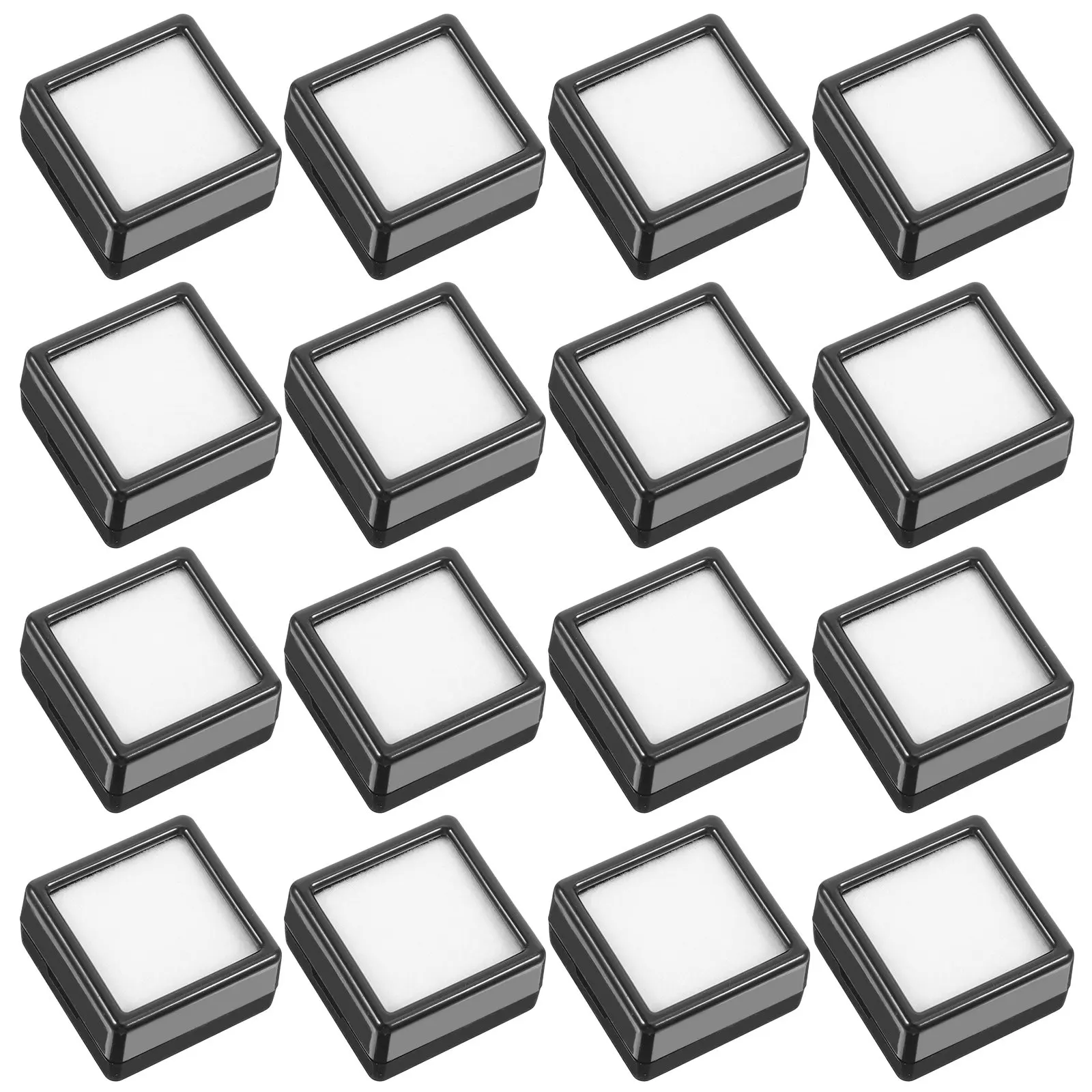 

70Pcs Small Clear Jewelry Display Boxes Gemstone Case Mini Stone Holder Box for Selling Packaging Retail Display Jewelry Store