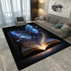 3D printed butterfly fashion carpet butterfly series decorative carpet suitable for living room bedroom carpet anti-slip mat