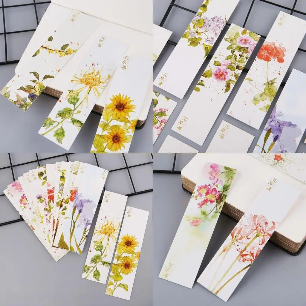 30pcs for Creative Chinese Paper Bookmarks Painting Cards Retro Beautiful
