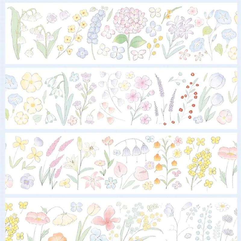 

Наклейка на карту коллажа, маскирующая лента «Солна Васи», «Цветочный разговор»