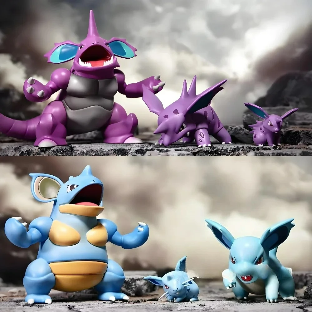 アニメポケモンフィギュアニードクイーンとニドキングアクションフィギュア-pvc-コレクションモデルのおもちゃ子供のためのギフト-2-6-センチメートル