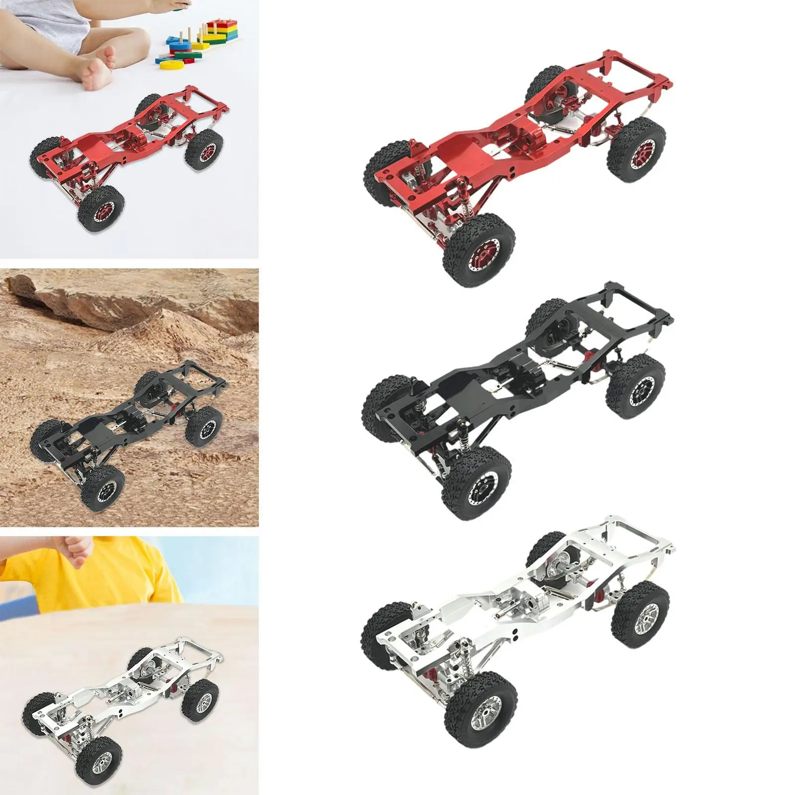 1/12 RC Parti di Automobili Assemblaggio Telaio Auto FAI DA TE Stampo di Ricambio Parti di Veicoli Facile da Installare RC Auto Forniture per LC79 MN82 RC Veicolo