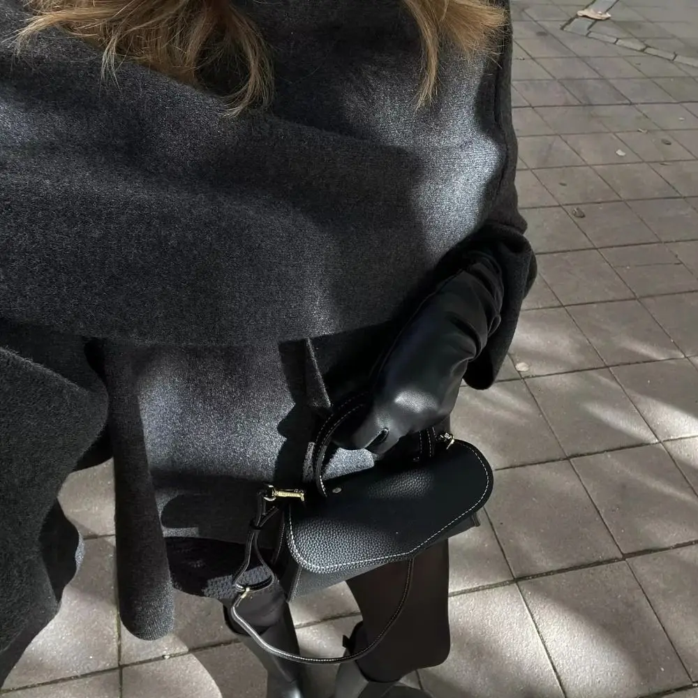 Mode rétro élégant manteau femmes irrégulière à manches longues écharpe Demi-saison Cape coupe-vent Chic écharpe tricot manteau haut femmes