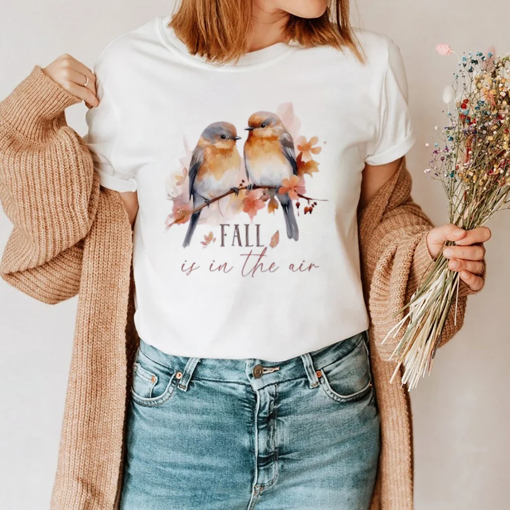 T-shirt à manches courtes imprimé à col rond pour femmes, haut amusant, motif de dessin animé mignon, style décontracté, à la mode