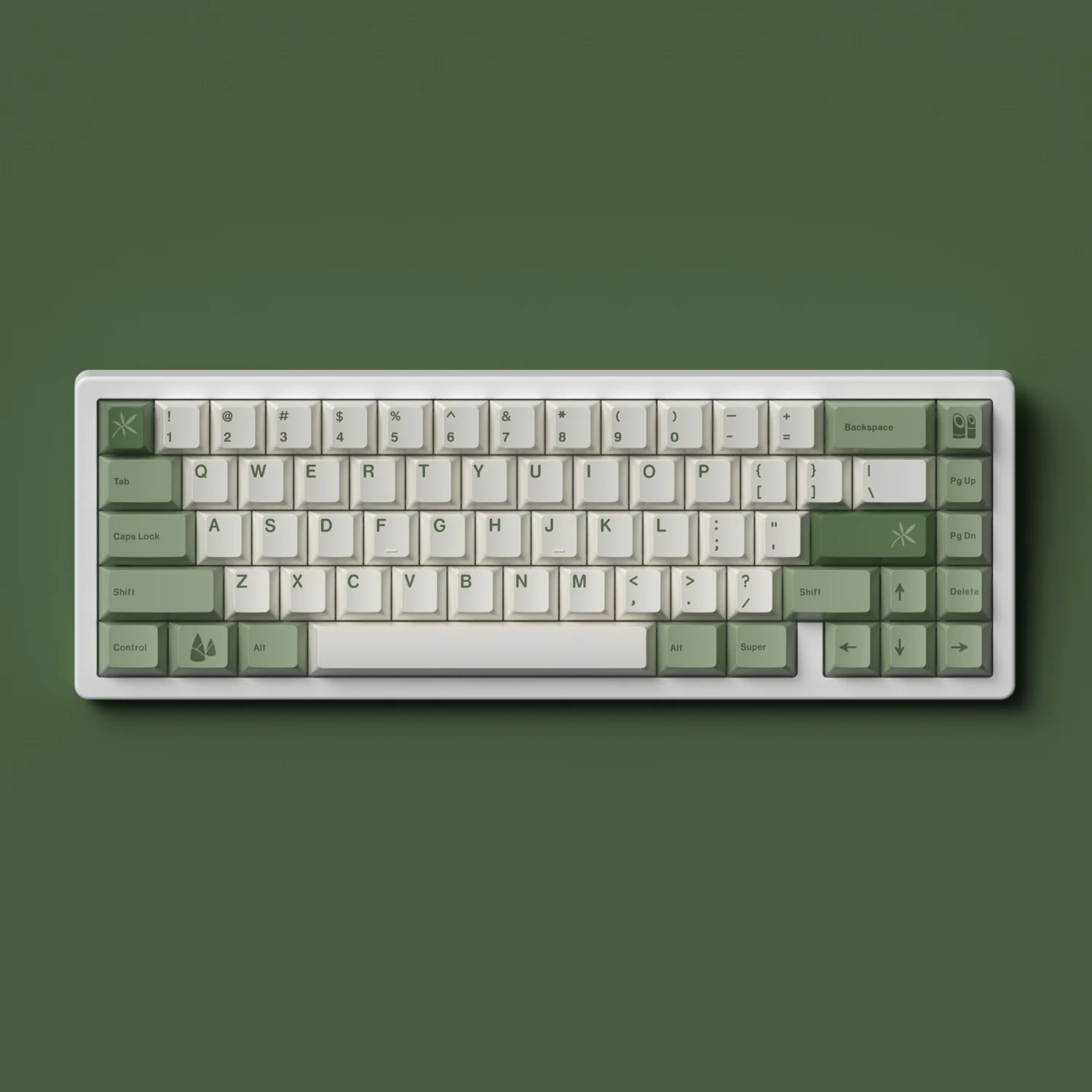 JKDK Bamboo-Themed PBT Keycaps - Sublimation Cherry Profile  Magnetic Axis/MX Compatible, 65%/75%/87 Layouts, Durable & Ergonomi