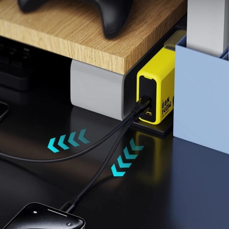 US Plug Gans Dock Desktop Adapter Atdapter для быстрой зарядки 140 Вт для стола или путешествия H05A