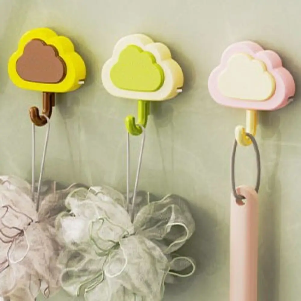 

3 шт. 3 шт. в форме облака, милый настенный крючок, украшение дома, бесследная вешалка для полотенец, ABS, самоклеящийся держатель для ключей, ванная комната
