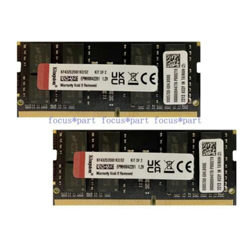 32GB DDR4 Memory Kit KF432S20IB1K2/32 (2x16GB) 260Pin SO-DIMM 3200 MHz PC4-25600