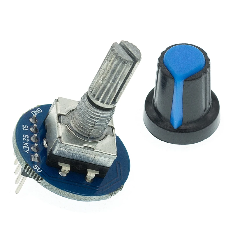 Rotary Encoder Module Voor Arduino Brick Sensor Ontwikkeling Ronde Audio Roterende Potentiometer Knop Cap EC11