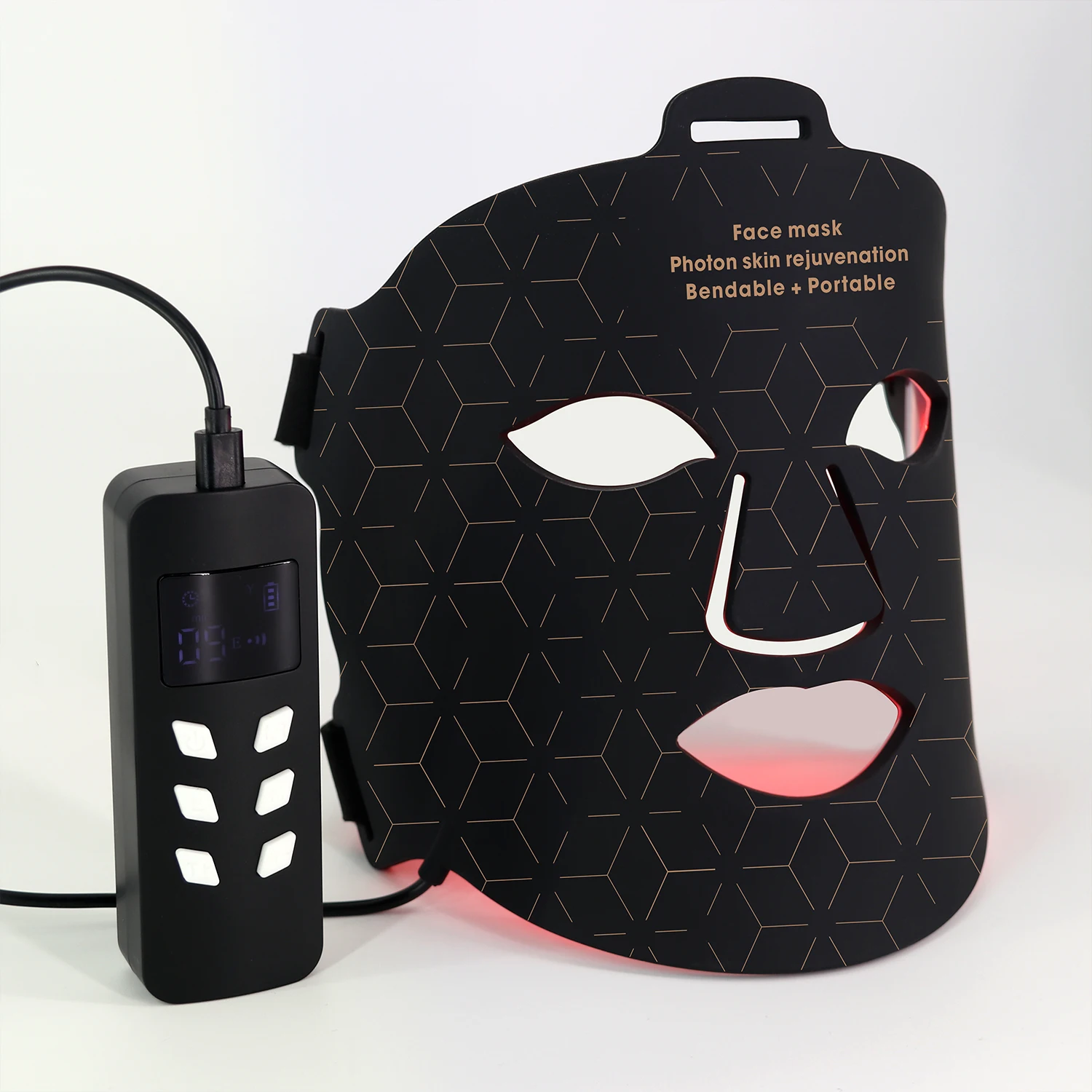 1PC Free Logo And Color Box Customize Silicone Led Mask With 240 Leds 4 Color Face Care Red Light Therapy Led Mask