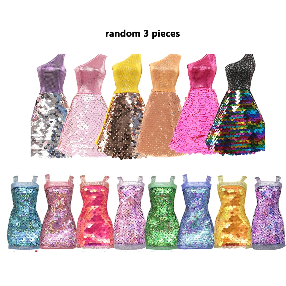 45 Item/Set Doll Accessories=5*Doll Clothes Dress+40*Doll Accessories Shoes Boots Necklaces Glasses Hangers etc For 11.5'' Dolls