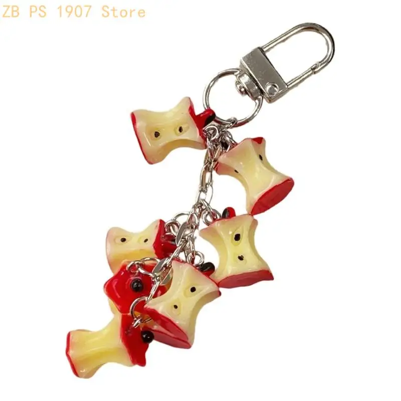 Lovely Miniature Apples Keyholder Plastic Fruit Keychain Vintage Inspired Decoration For Purse Luggage Or Keys 55KA