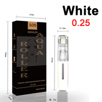 New White Derma Roller 105 Pin Hair Growth Beard Dermaroller Microneedle Roller for Facial Skin Care Micro Needle Treatments