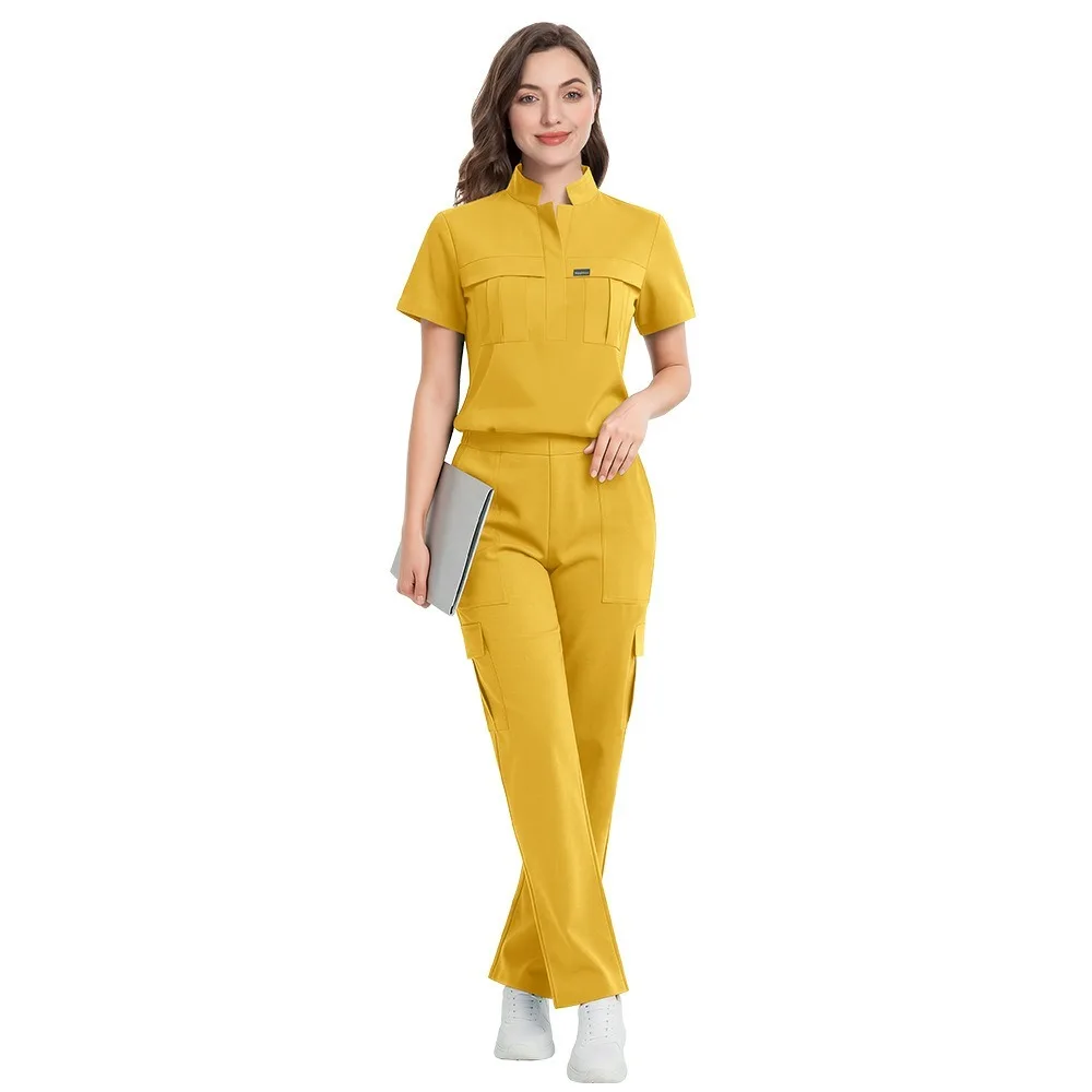 Doctor Nurse Scrub Suit 2 Piece Set European American Plus Size Casual Fashion Workwear Medical Scrubs Nurse Accessories