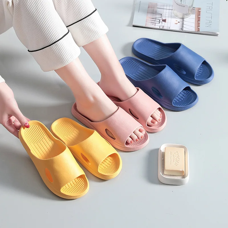 New Arrival Woman Platform Slippers Summer Beach Eva Soft Sole Sandals Leisure Indoor Bathroom Anti Slip Shoes TG16