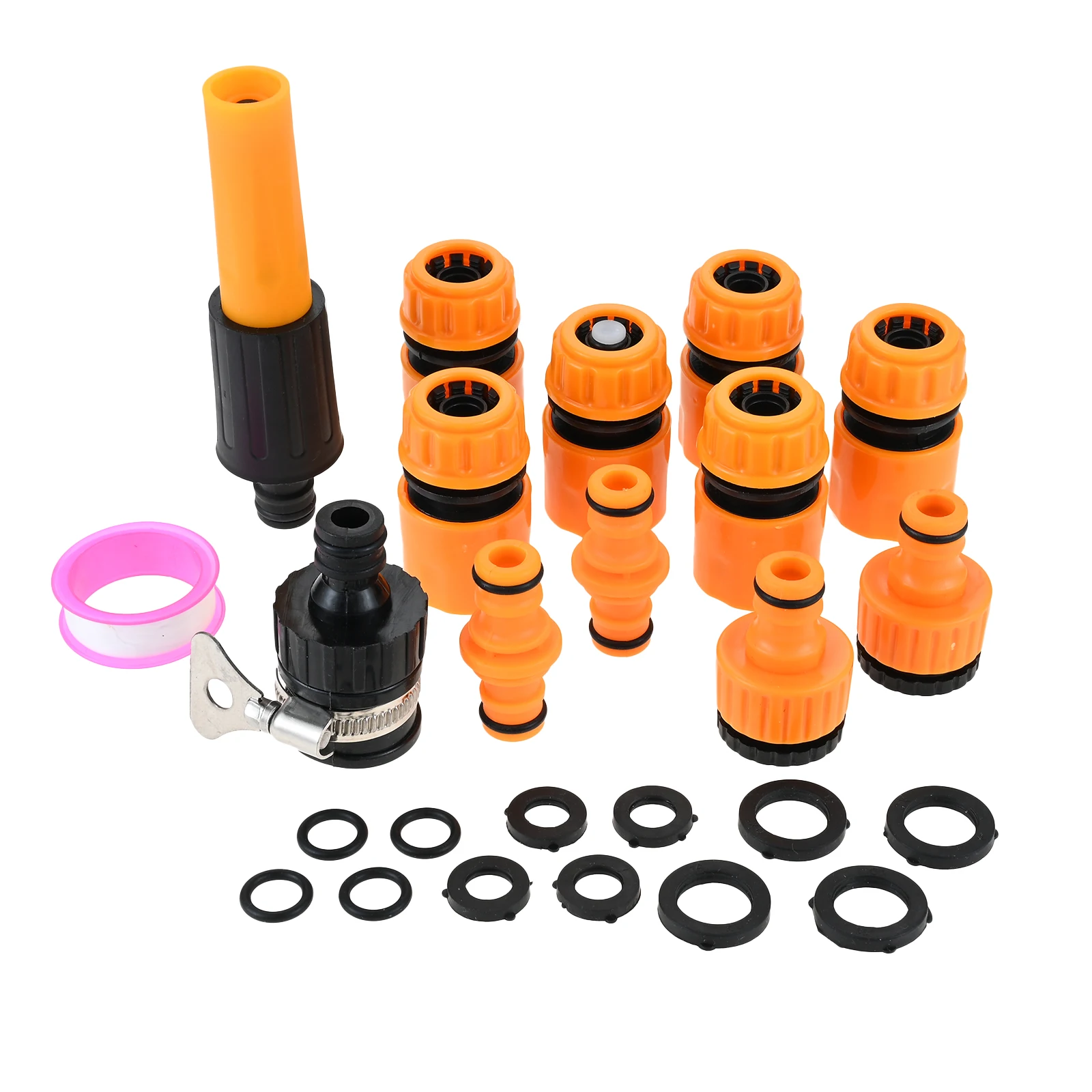 1 Set ABS Plastic Garden Quick Hose Connector Double Male Connector 2in1 Tap/Waterstop/Quick Connector Outdoor Taps Accessories