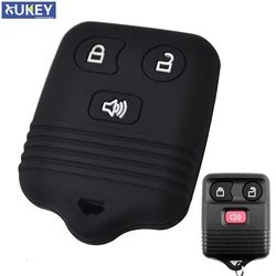 3-przyciskowy pasujący do Ford Mercury Lincoln Mazda Gumowy silikonowy pokrowiec na kluczyk samochodowy Smart Remote Case Shell Holder Protector