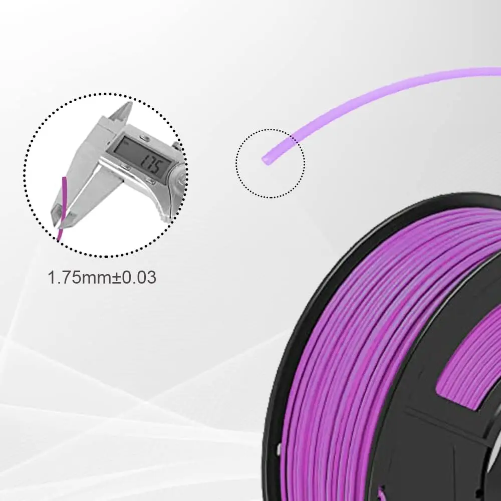 Glow in The Dark Filament Multicolor, purple,250g, PLA Filament 1.75 mm, 3D Printer Filament Bundle