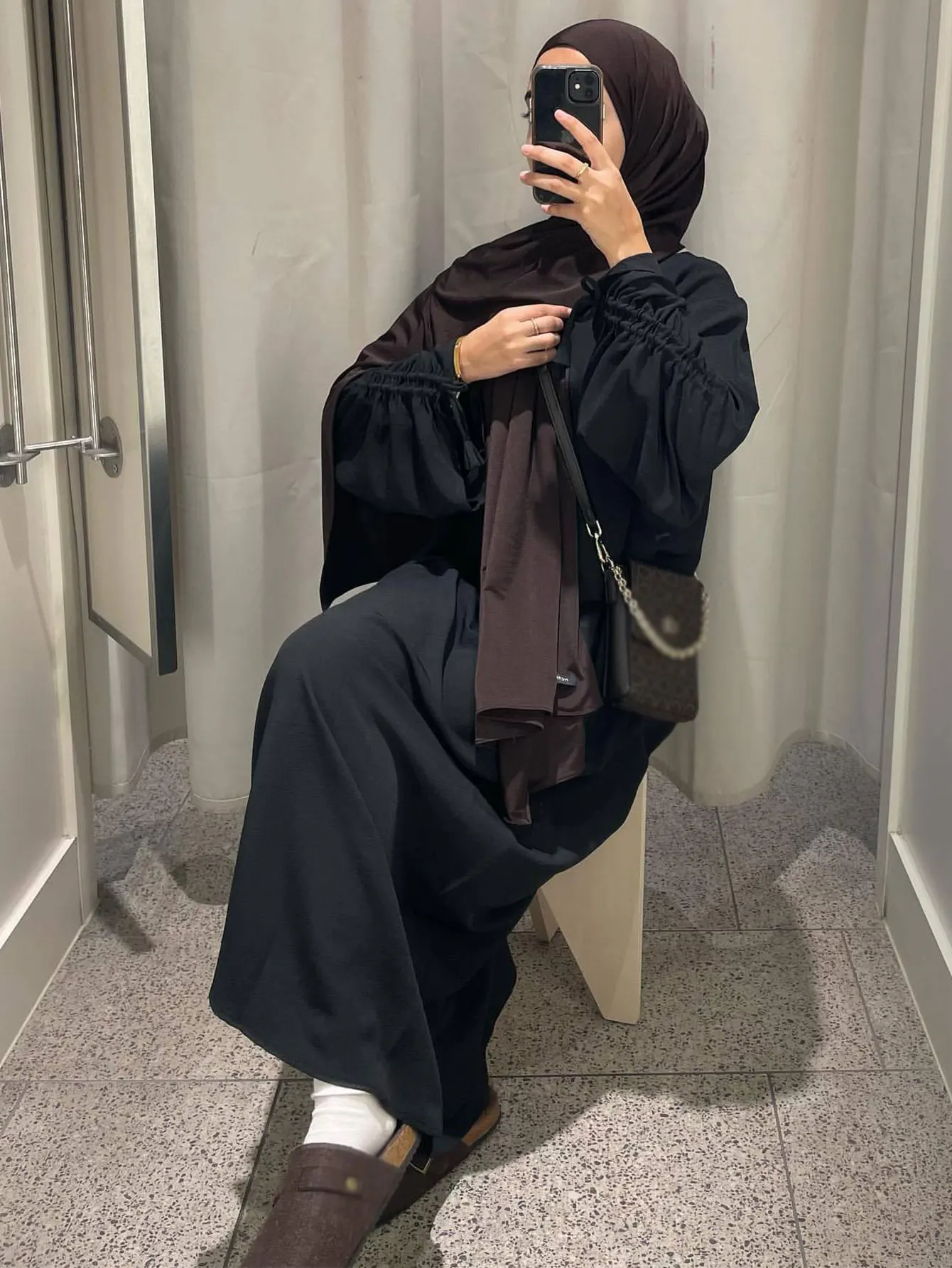Women's Eid Modest Abaya with Lace-Up Sleeves product image from Kayea’s Collections