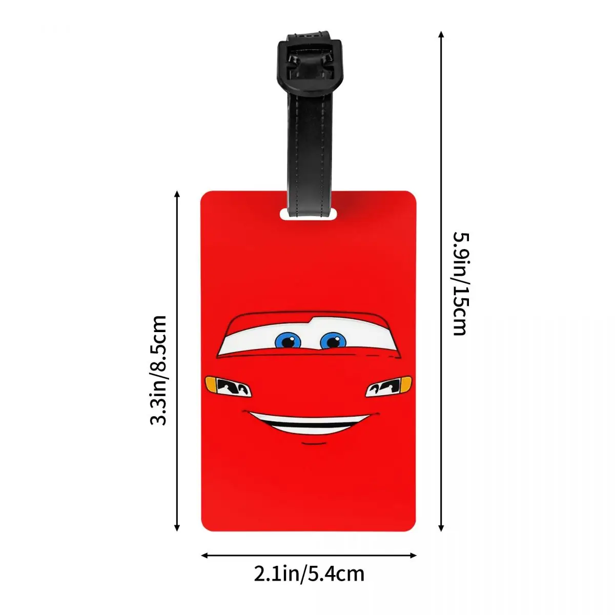 Custom Cartoon Lightning Mcqueen Cars Luggage Tag for Suitcases Privacy Cover Name ID Card