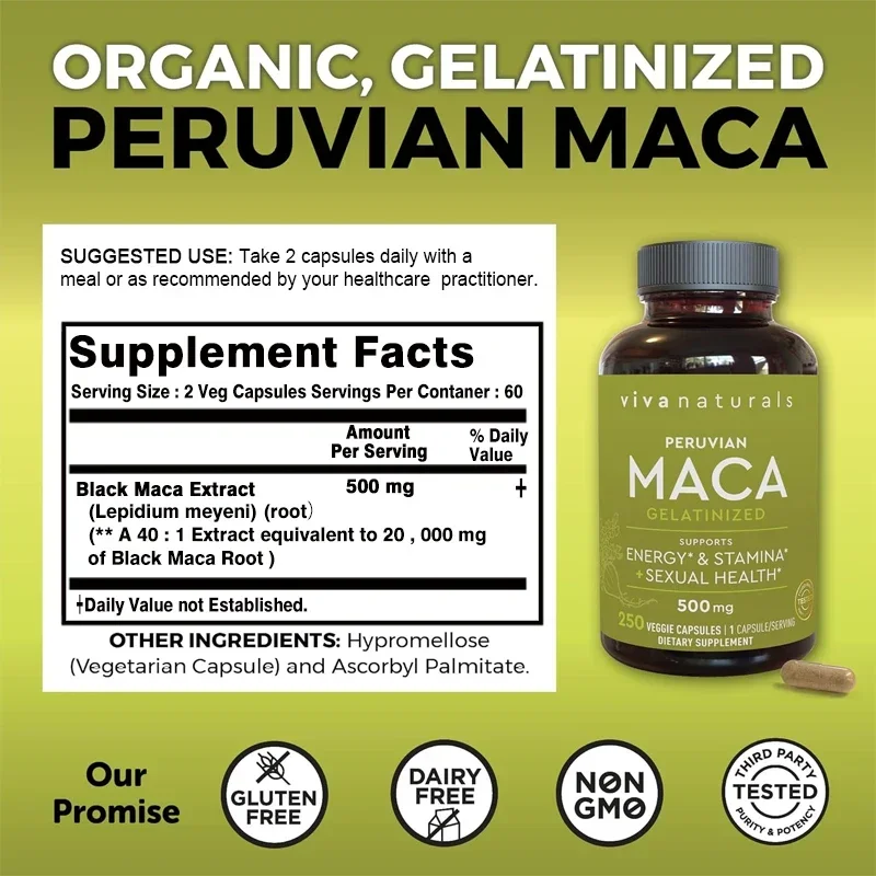 Organic Maca Root - A Natural Stress,wellness Supplement That Balances Mood and Overall Health