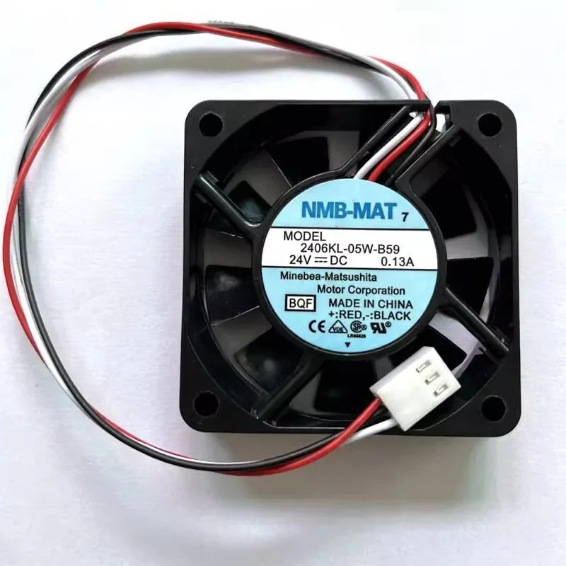 New CPU Cooling Fan for NMB 2406KL-05W-B59 FANUC Drive 24V 0.13A Fan A90L-0001-0529/0506/135 6015 60*60*15MM