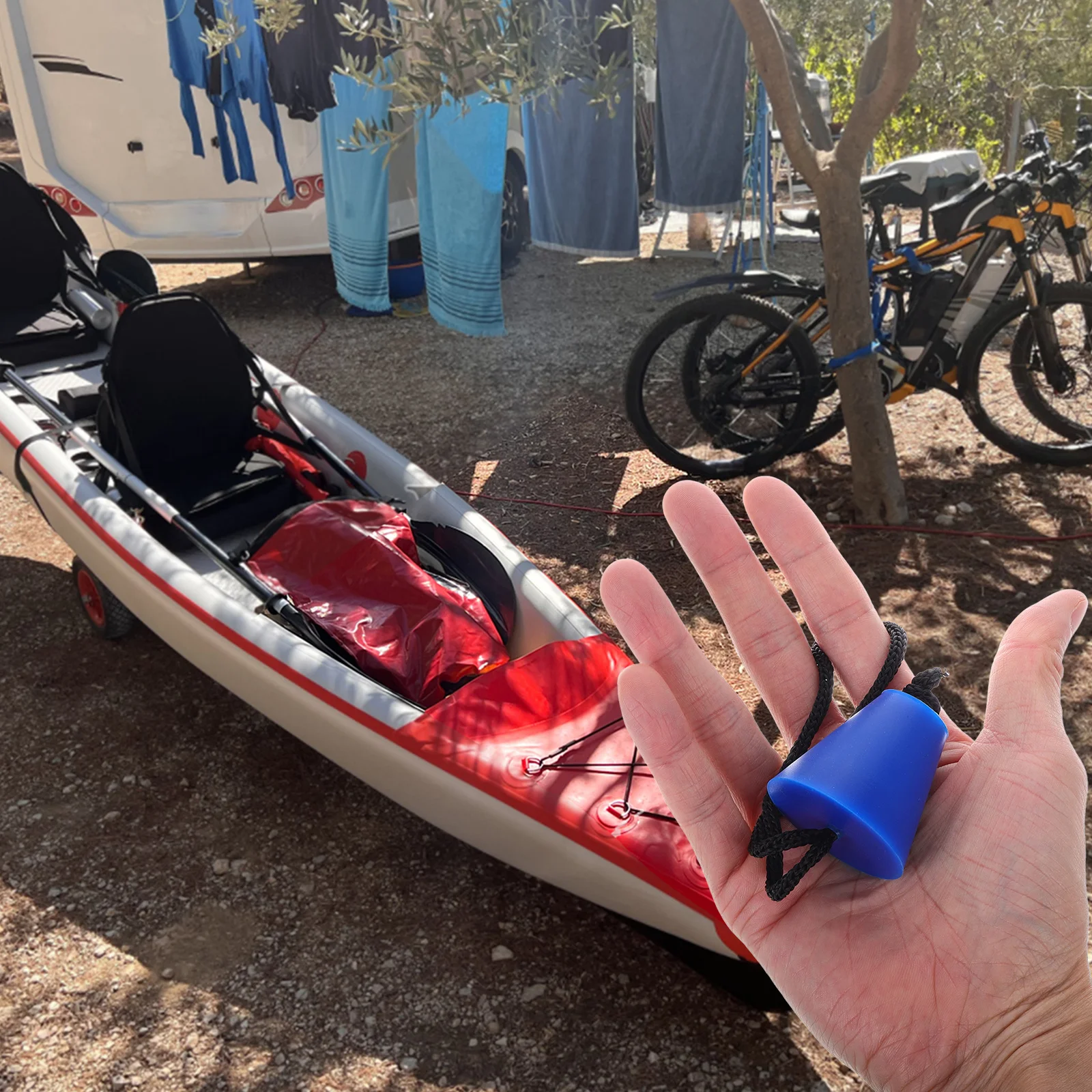 

2Pcs Kayak Scupper Plugs Kit Silicone Boat Drain Hole Stopper Bung Watertight Seal Paddle Board Patch Kit Boat Drain Plug