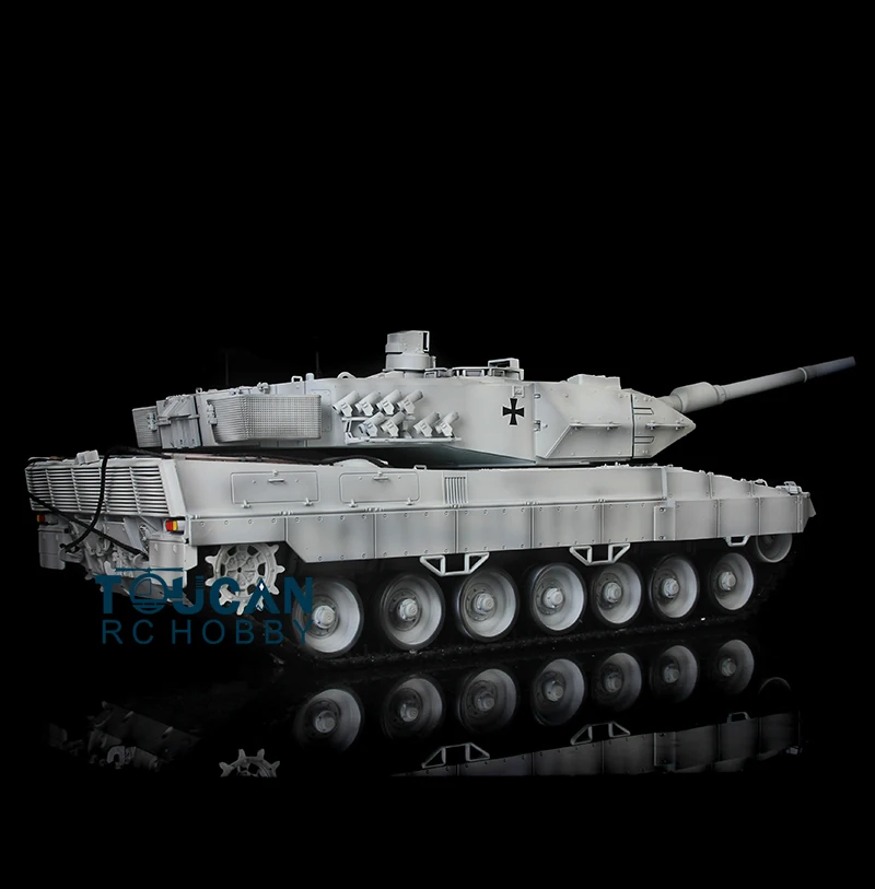 Leopard2a6 rcタンク、3889バレルリコイル、金属トラック、ゴム、1/16 heng lng 7.0、TH17633-SMT4