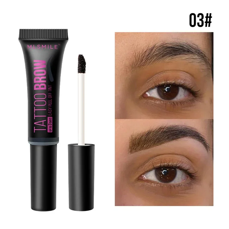 3 Days Lasting Peel-off Dye Eyebrow Gel Semi-permanent Waterproof Brow Tattoo Tint Sweatproof Peel Off Vegetable Dye Eyebrow New