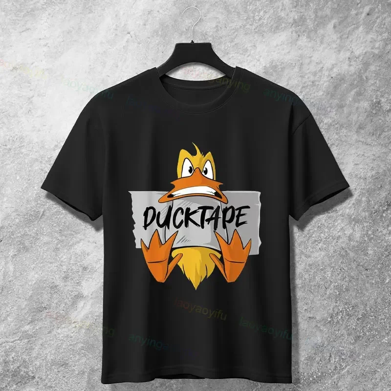 

Ducktape Cartoon Duck Graphic T-Shirt Cotton Crew Neck Casual Short Sleeve Funny Tee for Men