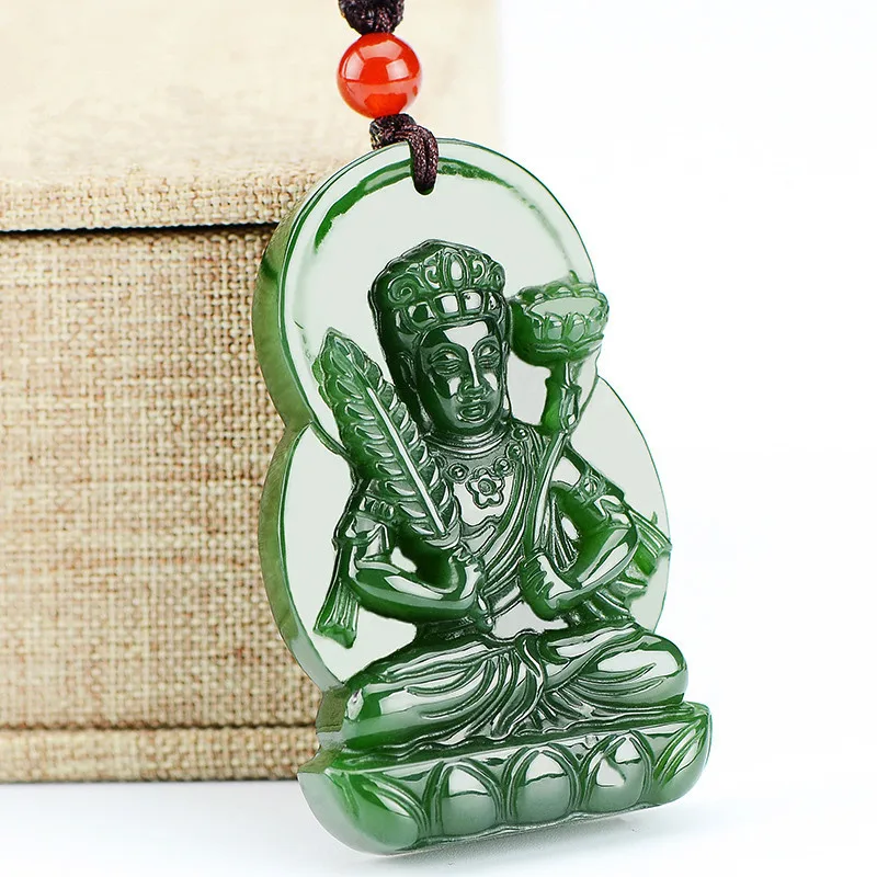 Hetian Guardian Deity Pendant: Jade Zodiac Ox And Tiger Buddha, Void Hidden Bodhisattva