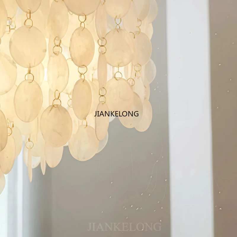 JIANKELONG Modern Luxury Earring Pendant Light Suitable for Dining and Living Rooms with Gold/Silver Ceiling Design and Indoor L