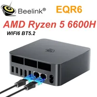 Beelink EQR6 Ryzen 5 6600H Mini PC Windows 11 DDR5 16GB 500GB WiFi6 BT5.2 1000M Desktop Gamer Computer