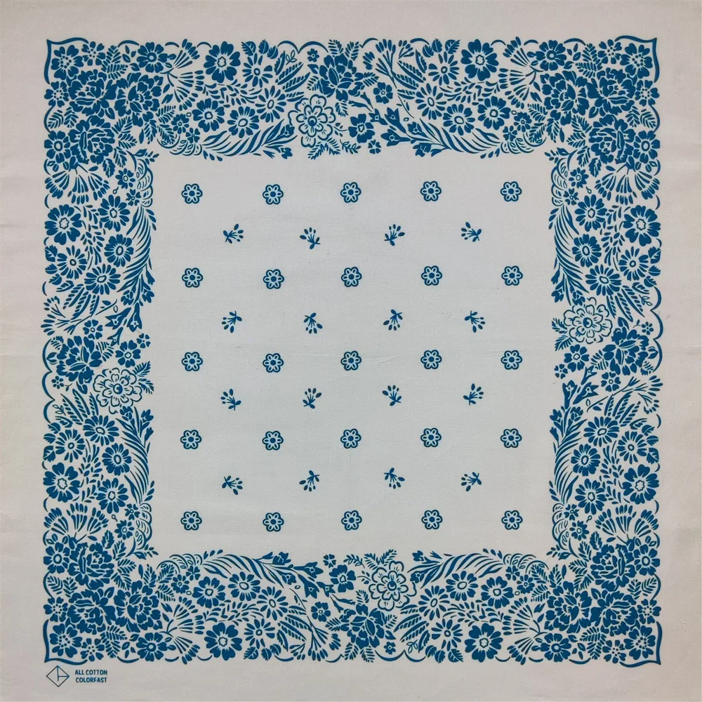Clover Print Hip Hop Cotton Square Bandana Scarf Cashew Riding Headband Paisley Gifts For Men Unisex High Quality 55cm image 3
