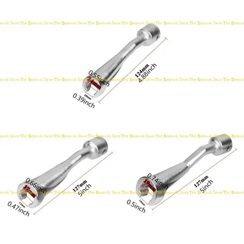 12pf Precise 14mm/17mm/19mm Automotive Fuels Injetor Spanner Spanner Handel