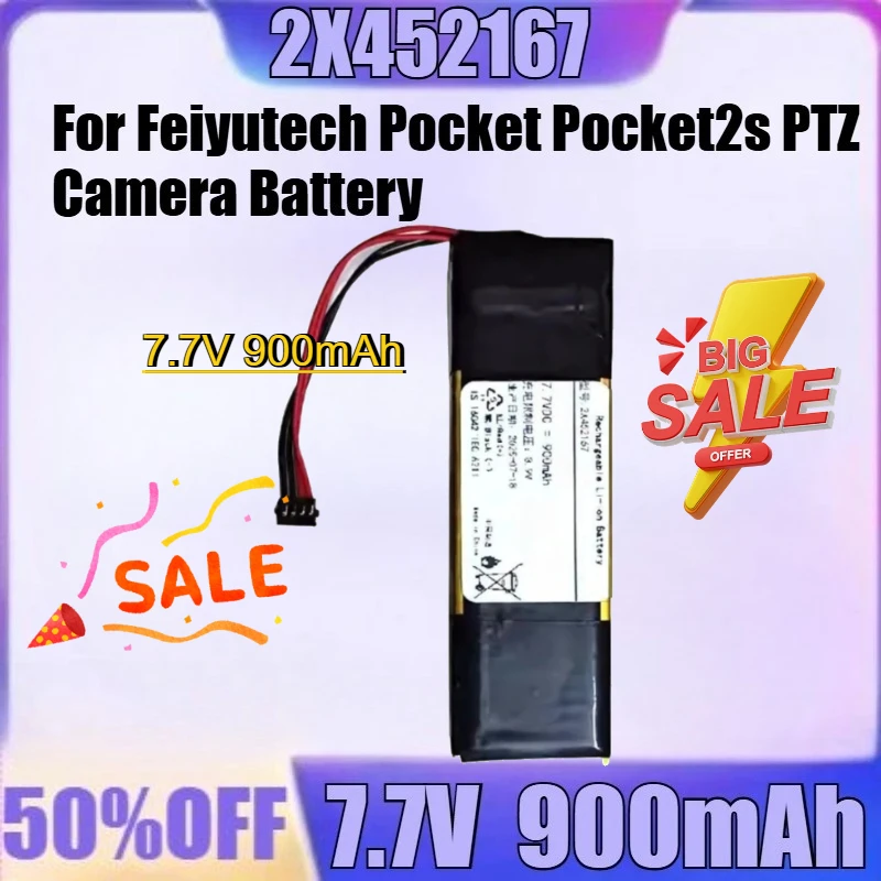 

For Feiyutech Pocket Pocket2s PTZ Camera Battery New 7.7V 900mAh High Quality Battery