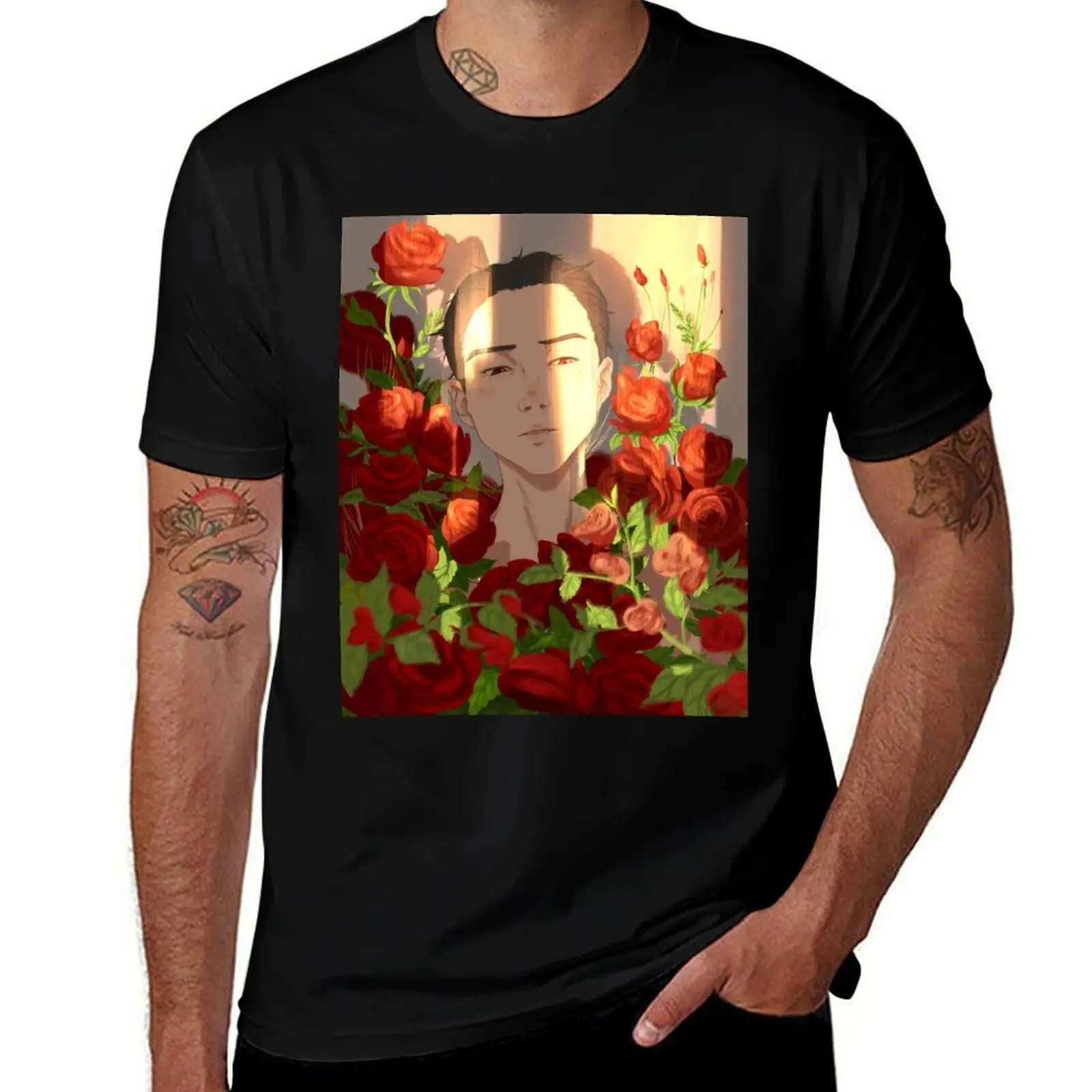 surrounded by flowers T-Shirt All Weather Casual Short Sleeve T-Shirt