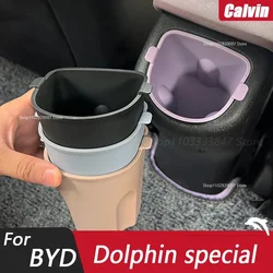 Front Water Cup Holder Storage Box Console Cup Holder For BYD Dolphin 2021 2022 Rear Drainage Cup Garbage Bin Auto Accessories