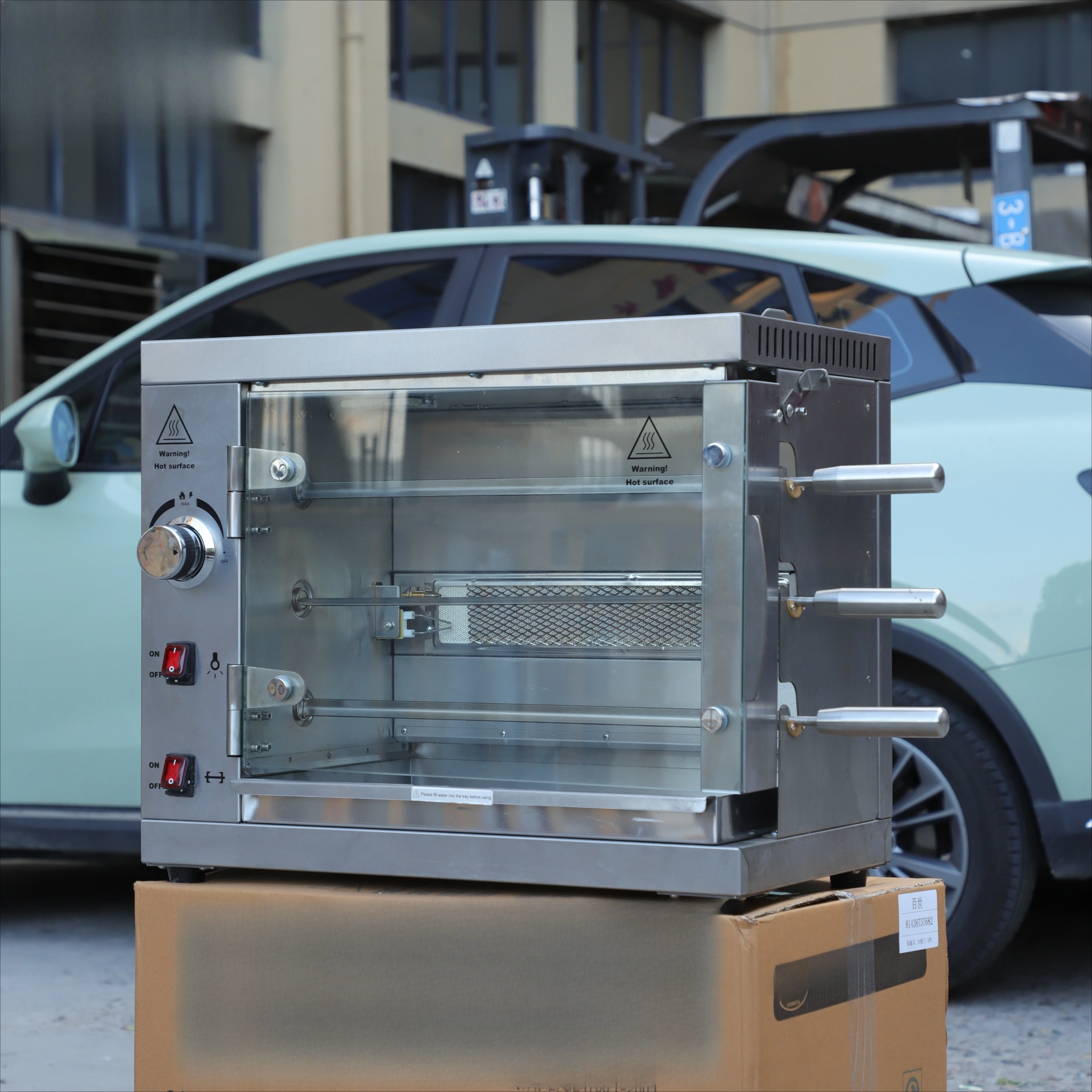 Commercial gas rotary roast chicken oven