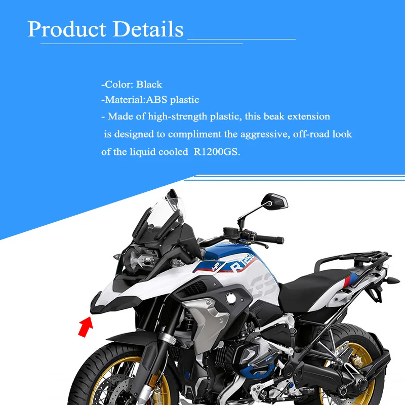 غطاء موسع عجلة تمديد منقار أمامي من الكربون لسيارات BMW R1250GS R1200GS R 1200GS R 1200 GS LC R 1250 GS 2018-2023