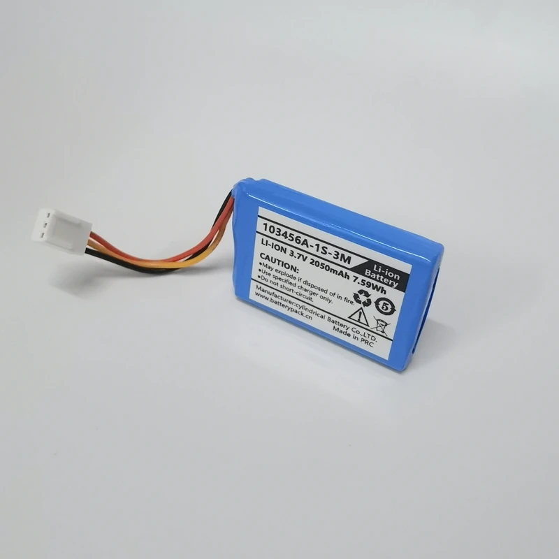 103456A-1S-3M 3.7V 2050mAh 7.59Wh Rechargeable Lithium Battery Pack