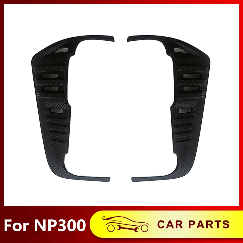 

Exterior 4X4 Accessories For Nissan Navara NP300 2021 Taillamps Cover ABS Carbon Fiber Tail Light Protection Trim Panle