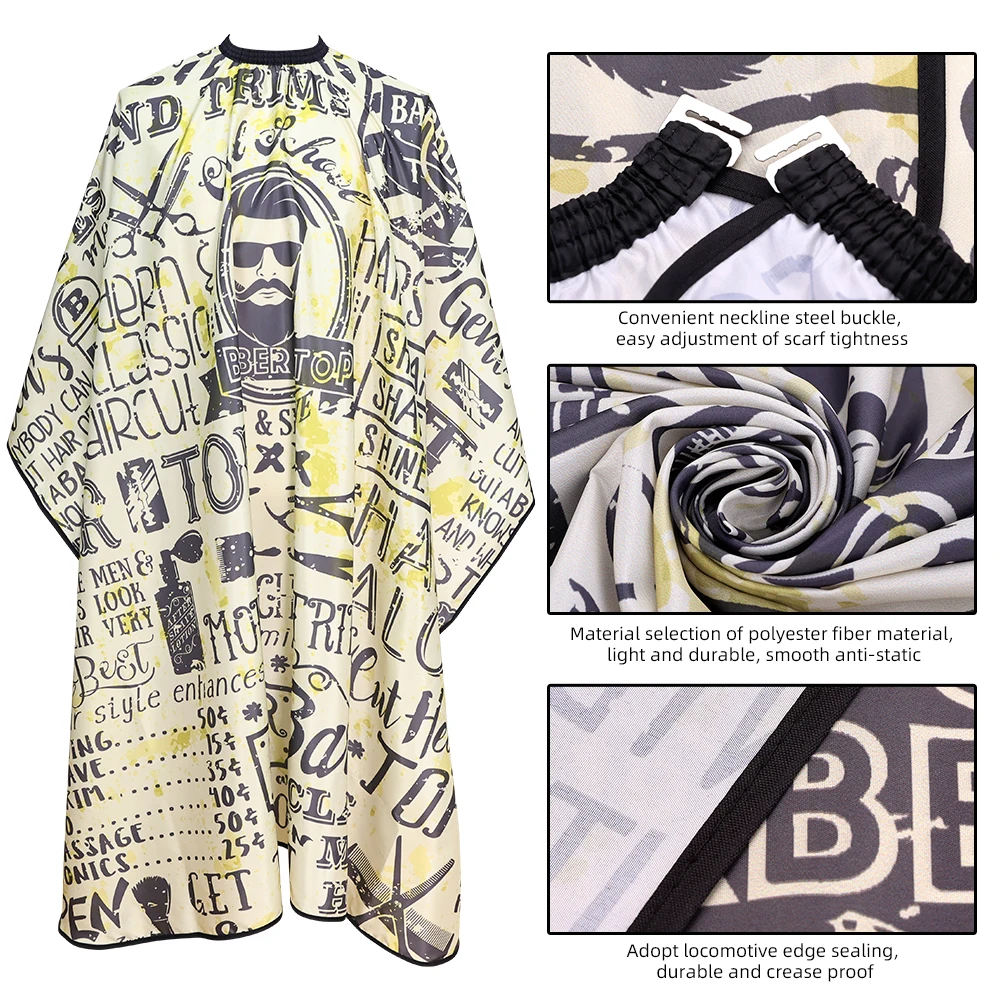 Barbershop Pattern Cutting Hair Waterproof Cloth Salon Barber Cape Stylist Retro Aprons Haircut Cape Hairdresser Haircu Tools